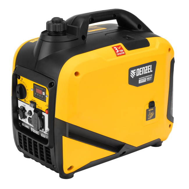 Генератор инверторный GS-2200iS, 2,2 кВт, 230 В, закрытый корпус, ручной старт DENZEL в Красноярске