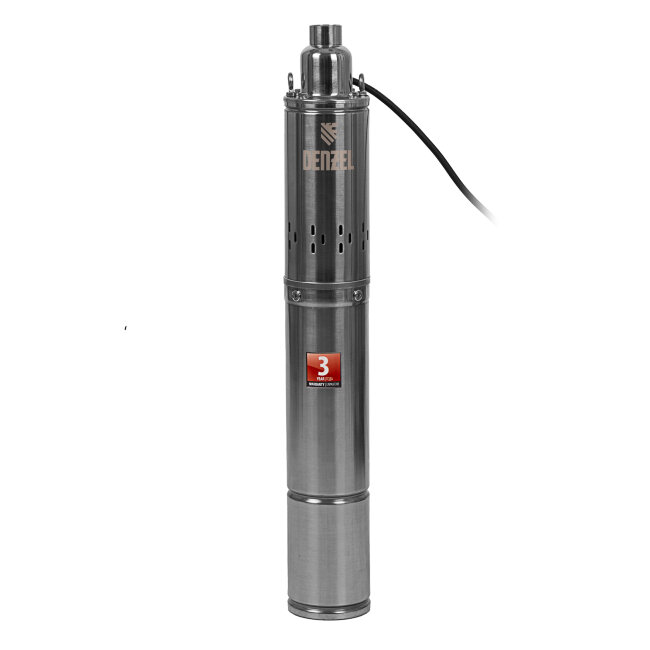 Скважинный насос DWS-4-150, винтовой, диаметр 4", 1300 Вт, 2000 л/ч, напор 150 м Denzel в Красноярске