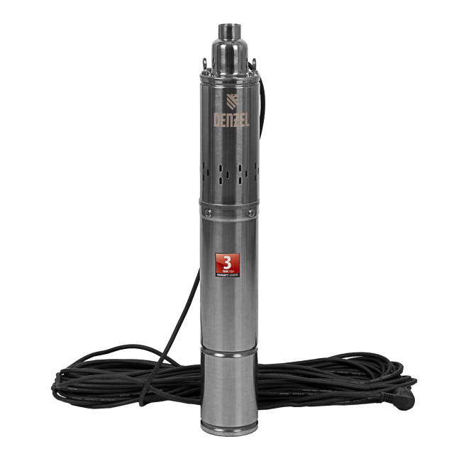 Скважинный насос DWS-4-150, винтовой, диаметр 4", 1300 Вт, 2000 л/ч, напор 150 м Denzel в Красноярске