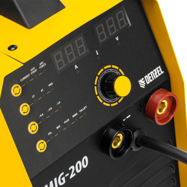 Аппарат инвертор. полуавтомат. cварки IMIG-200, 200 А, ПВ 60%, катушка 5 кг Denzel в Красноярске
