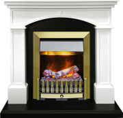 Каминокомплект Langford - Белый с черным с очагом Danville Antique Brass FB2 Каминокомплект Langford - Белый с черным с очагом Danville Antique Brass FB2