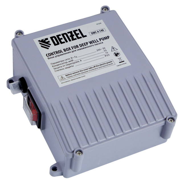 Скважинный насос DWC-4-140, центробежный, диаметр 4", 2000 Вт, 6000 л/ч, напор 140 м Denzel в Красноярске