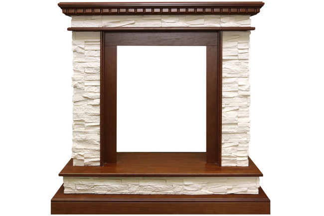 Каминокомплект Calgary - Дуб / Сланец беженый с очагом Cavendish в Красноярске