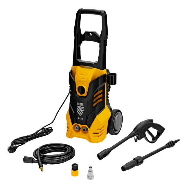 Моечная машина высокого давления R-135, 1800 Вт, 135 бар, 6 л/мин, колесная Denzel в Красноярске