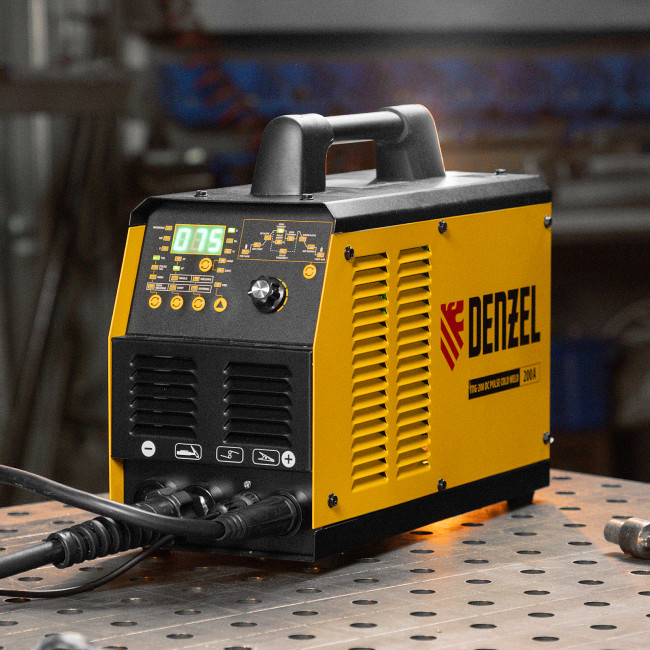 Аппарат инвертор. аргонодуговой сварки ITIG-200 DС Pulse Cold Weld, 200 А, ПВ 60% Denzel в Красноярске