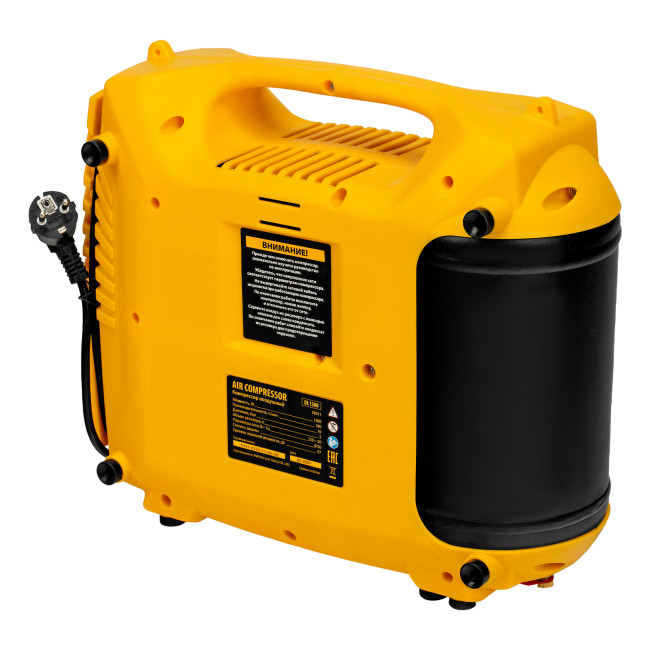 Компрессор воздушный DL1300, 10 бар, 1,3 кВт 180 л/мин 5 л, с набором аксессуаров Denzel в Красноярске