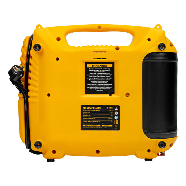 Компрессор воздушный DL1300, 10 бар, 1,3 кВт 180 л/мин 5 л, с набором аксессуаров Denzel в Красноярске