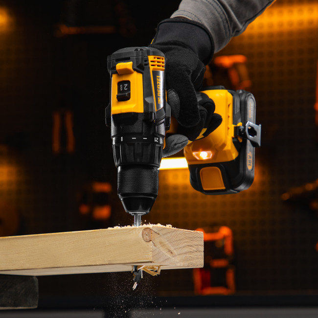 Дрель-шуруповерт аккумуляторная, бесщет. BLDL-IB-18-0, Li-Ion, 18 В Denzel в Красноярске