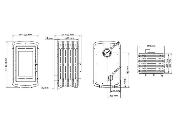 Печь-камин Fogo Montanha Natura S500H в Красноярске