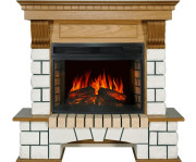 Каминокомплект Pierre Luxe - Белый / Дуб с очагом Dioramic 25 LED FX Каминокомплект Pierre Luxe - Белый / Дуб с очагом Dioramic 25 LED FX