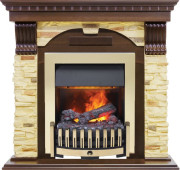 Каминокомплект Dublin угловой - Темный дуб / Сланец с очагом Danville Brass FB2 Каминокомплект Dublin угловой - Темный дуб / Сланец с очагом Danville Brass FB2