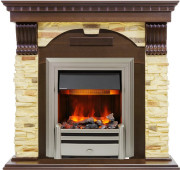 Каминокомплект Dublin - Темный дуб / Сланец с очагом Chesford