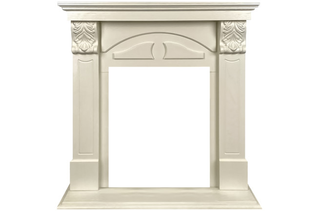 Каминокомплект Dublin (деревянный) RUSTIC (Разборный) - Слоновая кость с очагом Majestic FX M Black RC в Красноярске