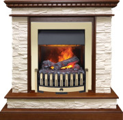 Каминокомплект Calgary - Дуб / Сланец беженый с очагом Danville Brass FB2 Каминокомплект Calgary - Дуб / Сланец беженый с очагом Danville Brass FB2