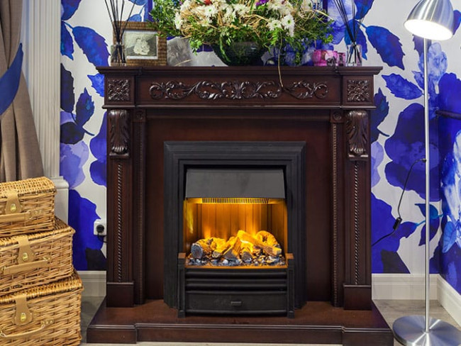 Каминокомплект Neapol - Дуб антик с очагом Cavendish в Красноярске