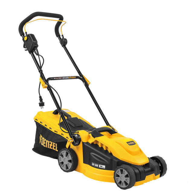Газонокосилка электрическая GM-1600, 1600 Вт, ширина 36 см, 3 уровя, травосборник 35 л. Denzel в Красноярске Газонокосилка электрическая GM-1600, 1600 Вт, ширина 36 см, 3 уровя, травосборник 35 л. Denzel в Красноярске