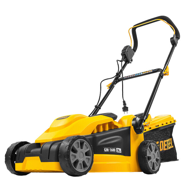 Газонокосилка электрическая GM-1600, 1600 Вт, ширина 36 см, 3 уровя, травосборник 35 л. Denzel в Красноярске Газонокосилка электрическая GM-1600, 1600 Вт, ширина 36 см, 3 уровя, травосборник 35 л. Denzel в Красноярске