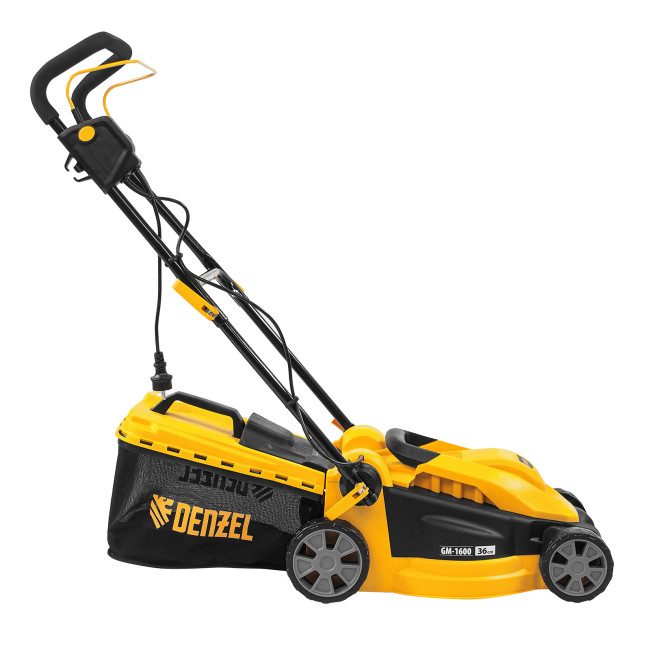 Газонокосилка электрическая GM-1600, 1600 Вт, ширина 36 см, 3 уровя, травосборник 35 л. Denzel в Красноярске Газонокосилка электрическая GM-1600, 1600 Вт, ширина 36 см, 3 уровя, травосборник 35 л. Denzel в Красноярске