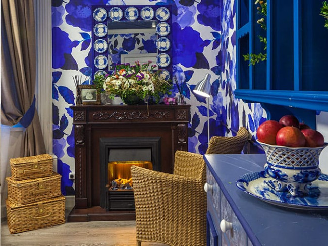 Каминокомплект Neapol - Дуб антик с очагом Chesford в Красноярске