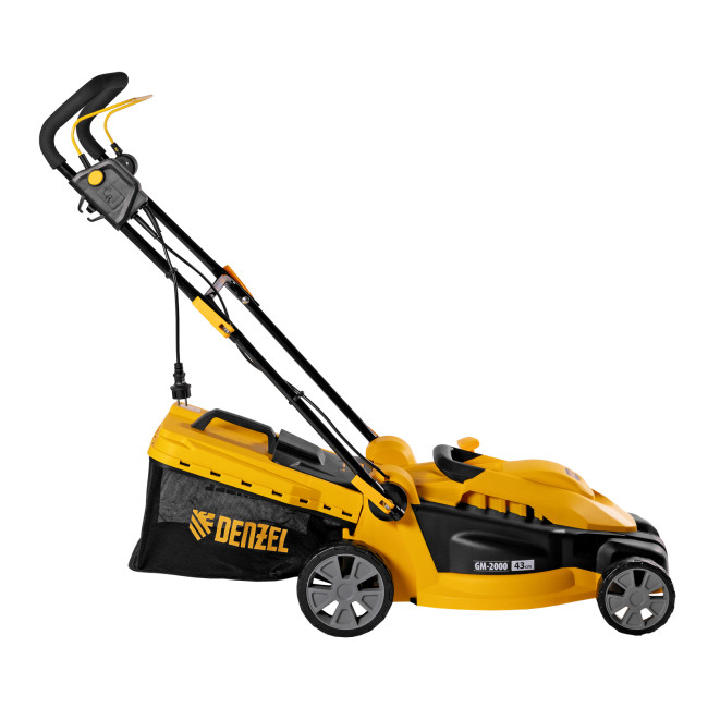 Газонокосилка электрическая GM-2000, 2000 Вт, ширина 43 см, 6 уровней, травосборник 45 л. Denzel в Красноярске Газонокосилка электрическая GM-2000, 2000 Вт, ширина 43 см, 6 уровней, травосборник 45 л. Denzel в Красноярске