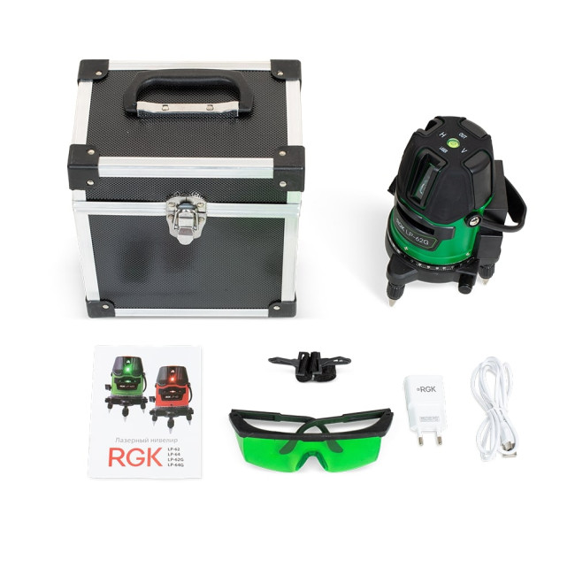 Лазерный уровень RGK LP-62G + штатив RGK LET-170 в Красноярске