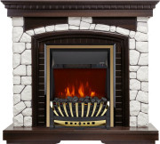 Каминокомплект Glasgow - Темный дуб / Белый с очагом Aspen Gold Каминокомплект Glasgow - Темный дуб / Белый с очагом Aspen Gold