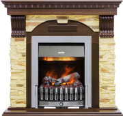 Каминокомплект Dublin - Темный дуб / Сланец с очагом Danville Chrome FB2