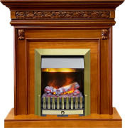 Каминокомплект Valletta - Орех с очагом Danville Antique Brass FB2 Каминокомплект Valletta - Орех с очагом Danville Antique Brass FB2