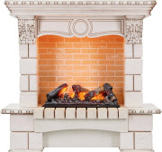 Каминокомплект Pierre Luxe угловой - Слоновая кость / Шампань с очагом Cassette 600 NH Каминокомплект Pierre Luxe угловой - Слоновая кость / Шампань с очагом Cassette 600 NH