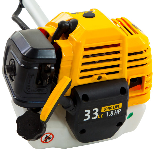 Триммер бензиновый DT 33, 33 см3, 1.8 л. с, неразъемная штанга, состоит из 2 частей Denzel в Красноярске