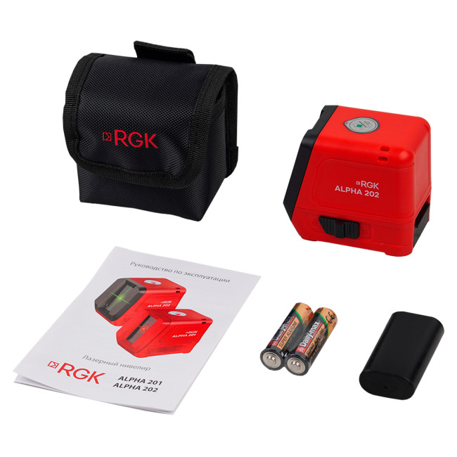 Лазерный уровень RGK ALPHA 202 с зелёным лучом в Красноярске