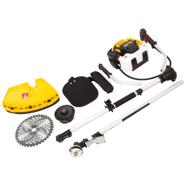 Триммер бензиновый DT 33S, 33 см3, 1.8 л. с, разъемная штанга, состоит из 2 частей Denzel в Красноярске