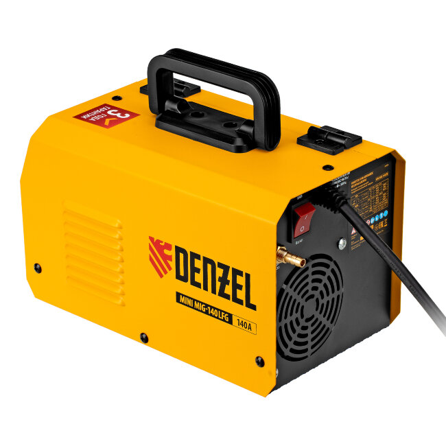 Аппарат инвертор. полуавтомат. сварки Mini MIG-140LFG, 140 А, ПВ 60%// Denzel в Красноярске