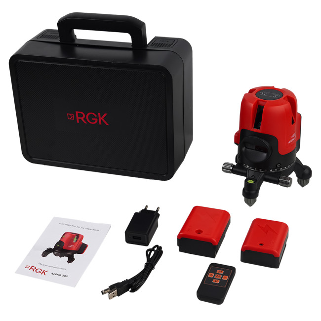 Лазерный уровень RGK ALPHA 205 с зелёным лучом в Красноярске