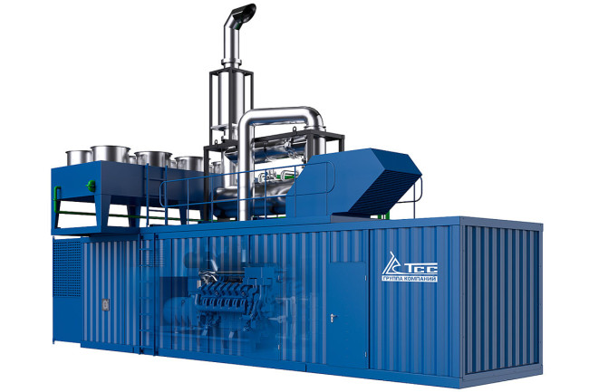 Газопоршневая электростанция TSS GE-1000 контейнерного исполнения в Красноярске