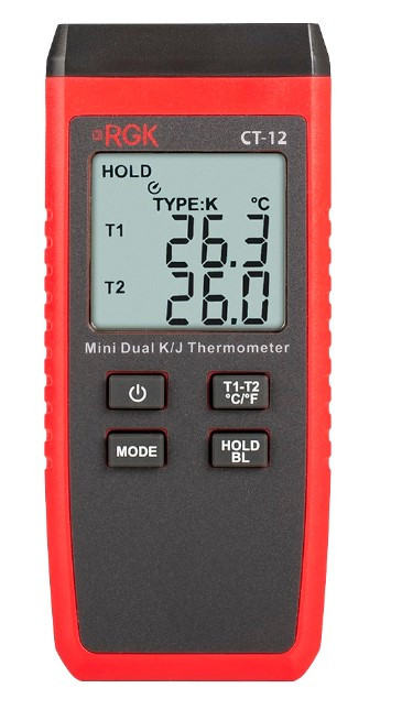 Термометр RGK CT-12 с зондом температуры воздуха TR-10A и поверхностным зондом TR-10S с поверкой в Красноярске