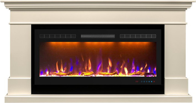 Каминокомплект California  - Слоновая кость (Высота 860) с очагом Crystal 40 RF в Красноярске