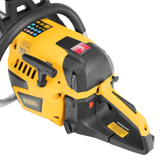 Пила цепная бензиновая DS-5218, шина 45 см, 52 см3, 3 л.с, шаг 0,325, паз 1,5 мм, 72 звена Denzel в Красноярске