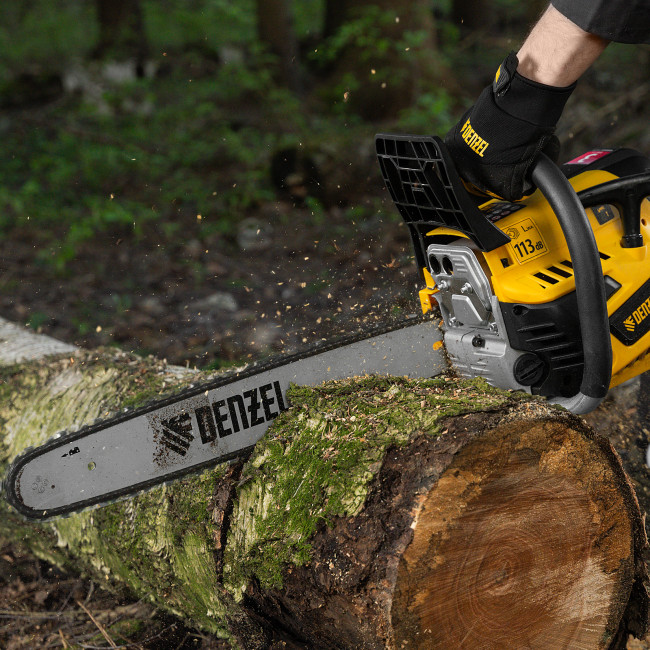 Пила цепная бензиновая DS-5218, шина 45 см, 52 см3, 3 л.с, шаг 0,325, паз 1,5 мм, 72 звена Denzel в Красноярске