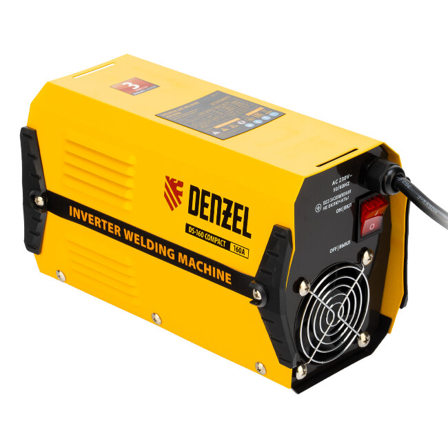 Аппарат инверторный дуговой сварки DS-160 Compact, 160 А, ПВ 70%, диаметр электрода 1.6-3.2 мм Denzel в Красноярске Аппарат инверторный дуговой сварки DS-160 Compact, 160 А, ПВ 70%, диаметр электрода 1.6-3.2 мм Denzel в Красноярске