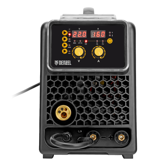 Аппарат инвертор. полуавтомат. сварки  MIG-160, 160 А, ПВ 60%, катушка 5 кг// Denzel в Красноярске