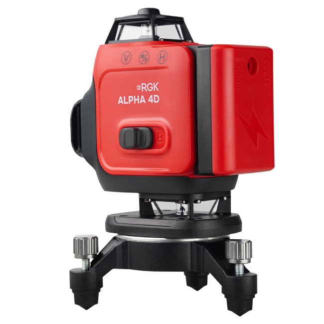Лазерный уровень RGK ALPHA 4D с зелёным лучом в Красноярске