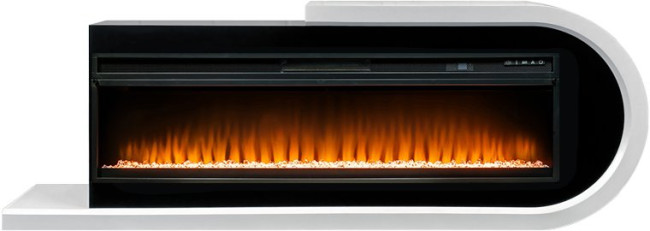 Каминокомплект Basel 60 R - Белый с черным с очагом Vision 60 LED в Красноярске