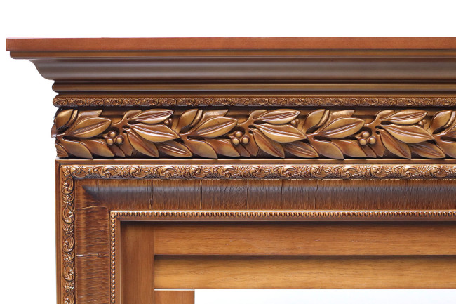 Каминокомплект Valletta - Орех с очагом Danville Chrome FB2 в Красноярске