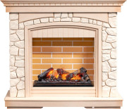 Каминокомплект Glasgow - Слоновая кость с патиной/Белый с очагом Cassette 600 NH Каминокомплект Glasgow - Слоновая кость с патиной/Белый с очагом Cassette 600 NH