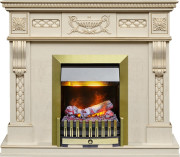 Каминокомплект Corsica - Слоновая кость с патиной (Ширина 1100) с очагом Danville Antique Brass FB2