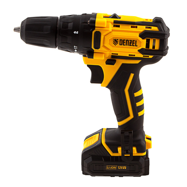 Дрель-шуруповерт аккумуляторная CDL-12-01CB, Li-Ion, 12 В, 1 акк. Denzel в Красноярске