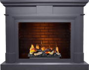 Каминокомплект Coventry - Серый графит / Кирпич с очагом Cassette 400 LNH-INT (с дровами)