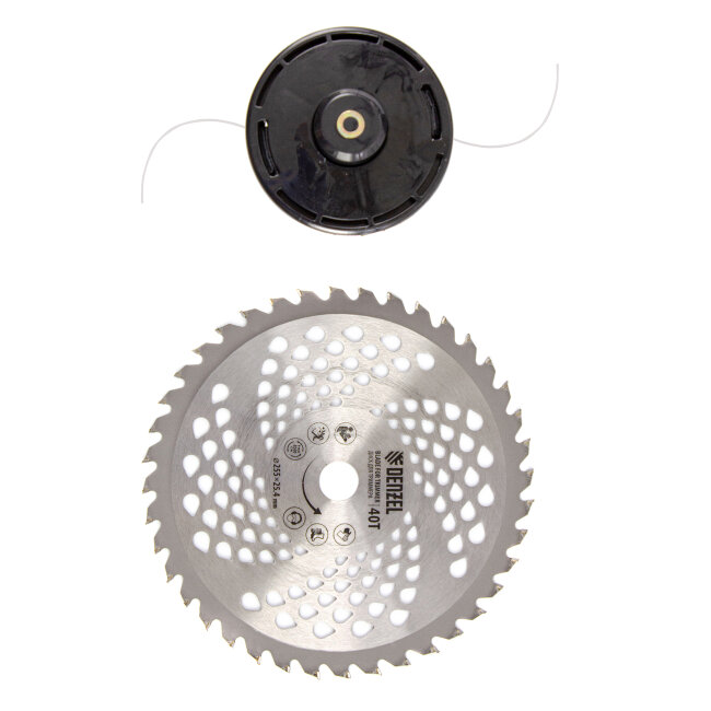 Триммер бензиновый DT 52S, 52 см3, 3 л. с, разъемная штанга, состоит из 2 частей Denzel в Красноярске