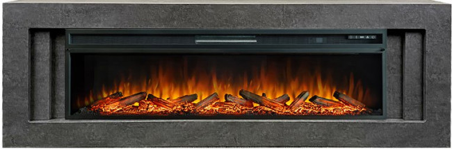 Каминокомплект Line 60 Dark Grey - Темный серый с очагом Vision 60 LOG LED в Красноярске